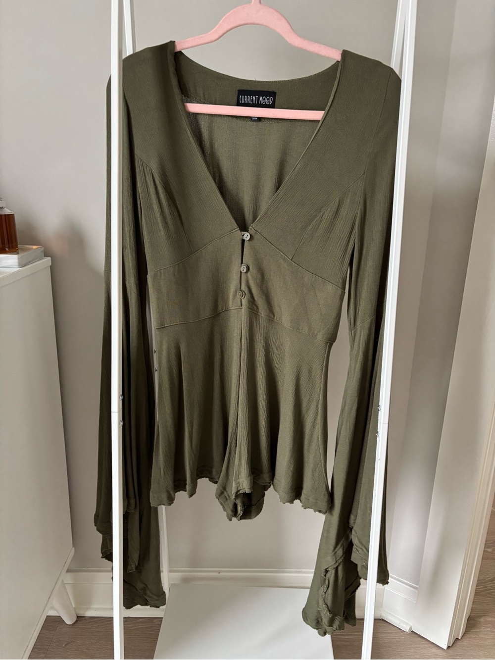 Dolls Kill Current Mood SOULFUL BLISS LONG SLEEVE ROMPER